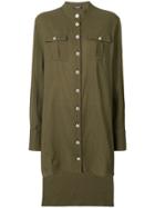 Balmain Asymmetric Elongated Blouse - Green