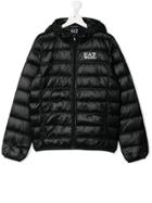 Emporio Armani Kids Teen Hooded Puffer Jacket - Black