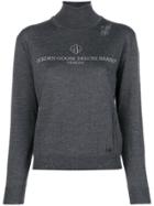 Golden Goose Deluxe Brand Logo Print Rollneck Jumper - Grey