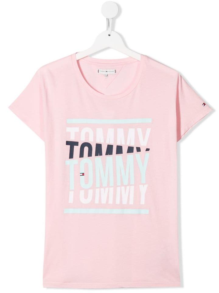 Tommy Hilfiger Junior Teen Logo Crewneck T-shirt - Pink