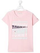 Tommy Hilfiger Junior Teen Logo Crewneck T-shirt - Pink