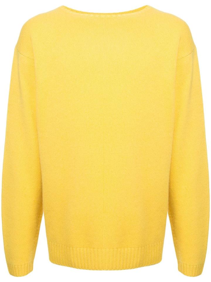 H Beauty & Youth Crew Neck Jumper - Yellow & Orange