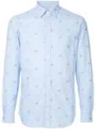 Gieves & Hawkes Embroidered Fitted Shirt - Blue