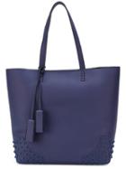 Tod's - Enamel Stud Tote Bag - Women - Leather - One Size, Blue, Leather