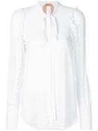 Nº21 Ruffled Trim Shirt - White