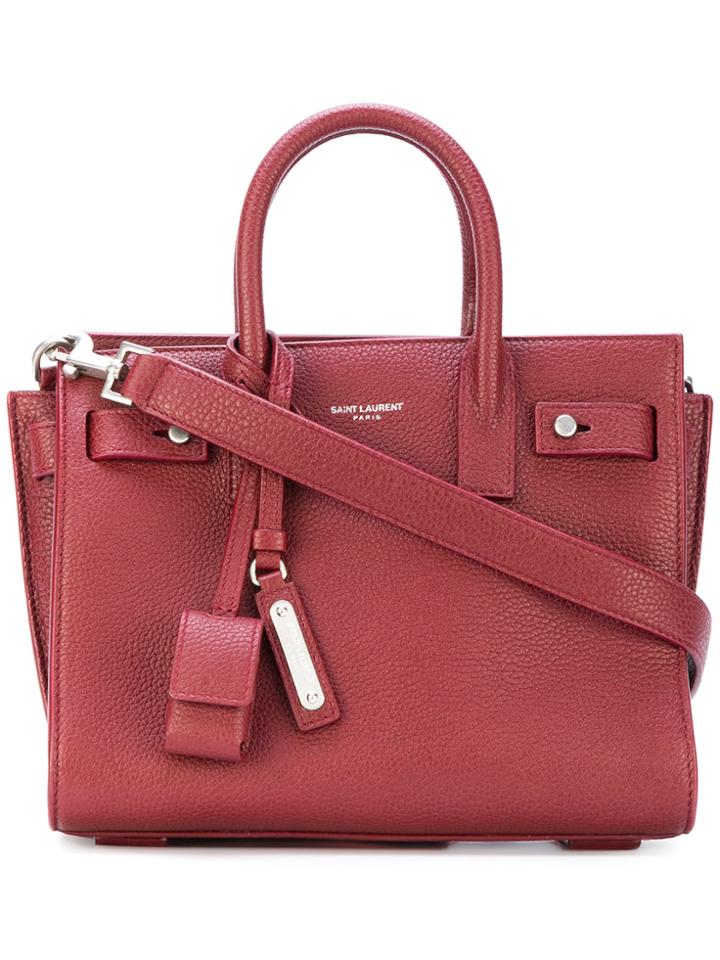 Saint Laurent Nano Sac De Jour Souple Tote - Red
