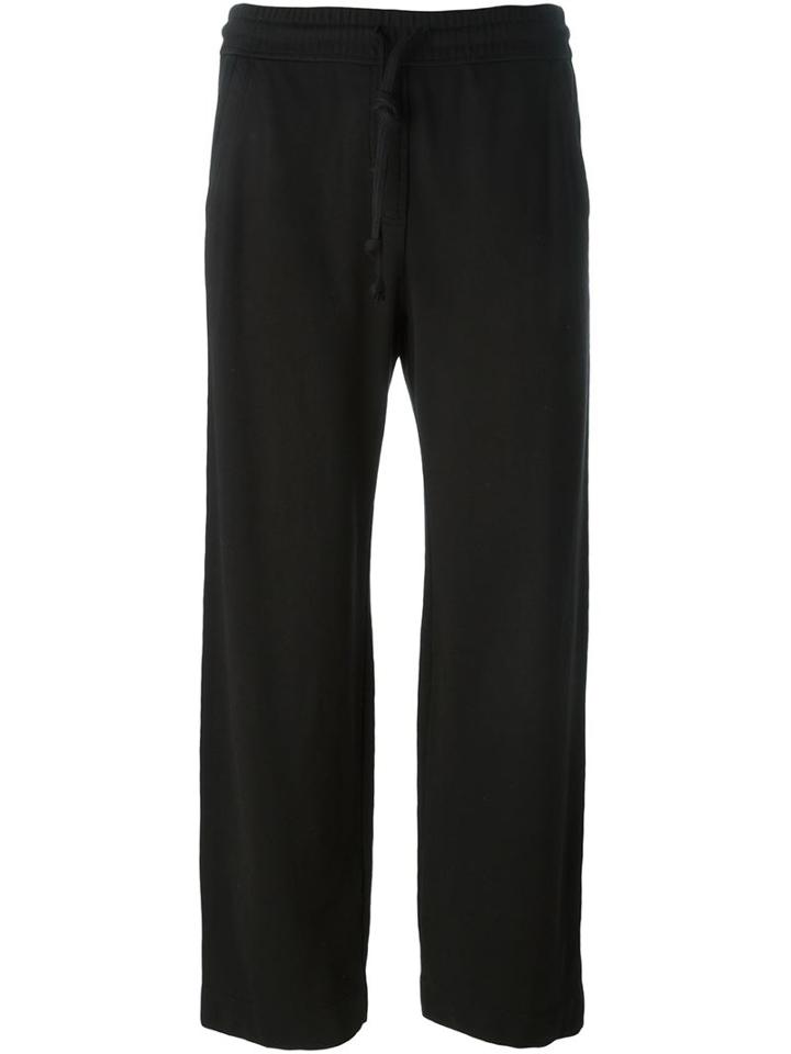 Raquel Allegra Cropped Track Pants, Women's, Size: 0, Black, Cotton