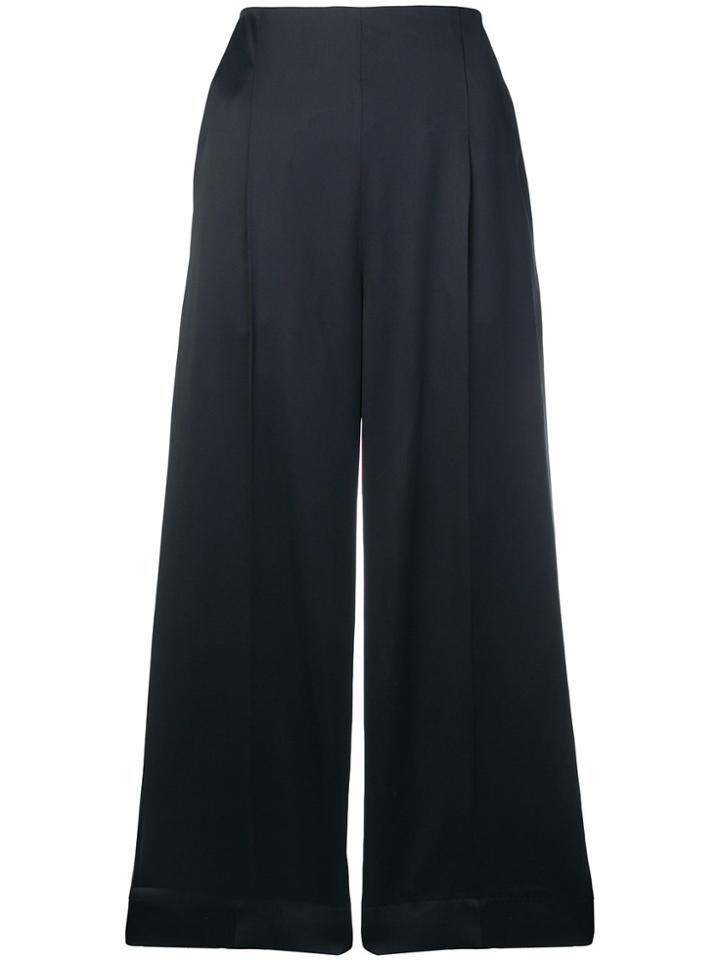 Chalayan Flared Cropped Trousers - Blue