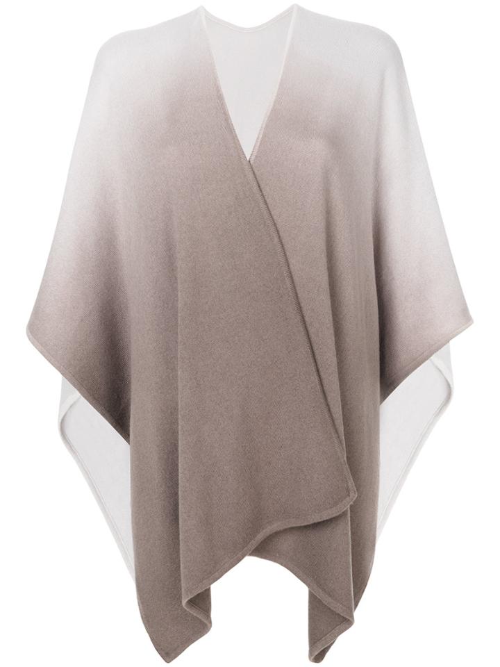 Hemisphere Multi-tonal Knitted Cape - Nude & Neutrals