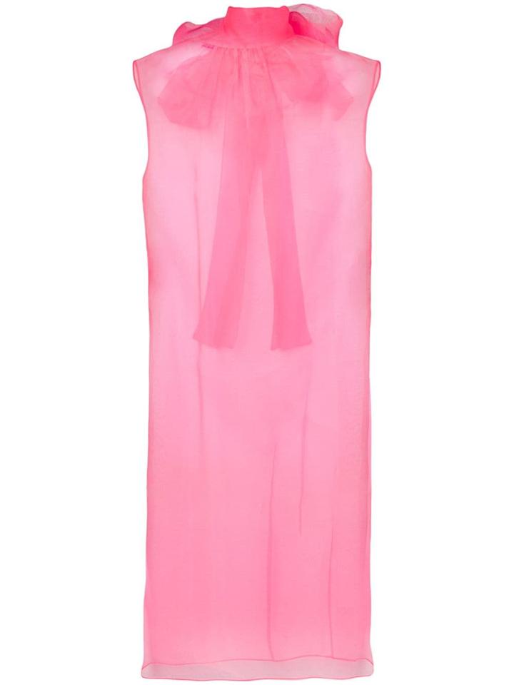 Prada Pussy Bow Dress - Pink & Purple