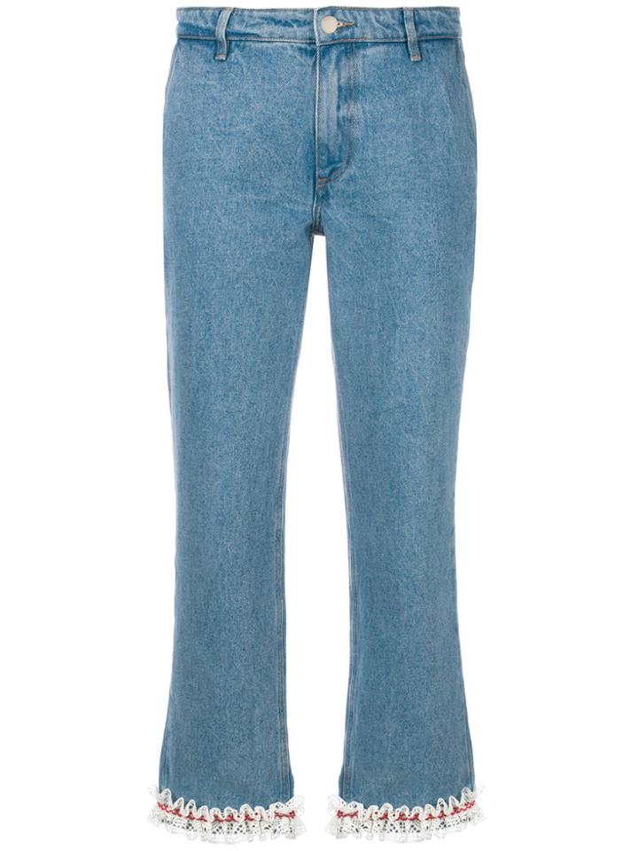 Jour/né Lace Trim Jeans - Blue