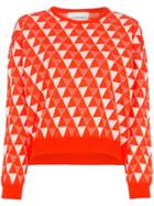 Rudi Gernreich Geometric Print Cotton Blend Jumper - White