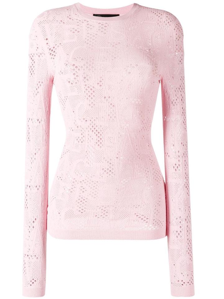 Versace Slim Fit Knitted Top - Pink