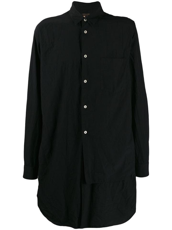 Comme Des Garçons Homme Plus Chest Pocket Long Shirt - Black