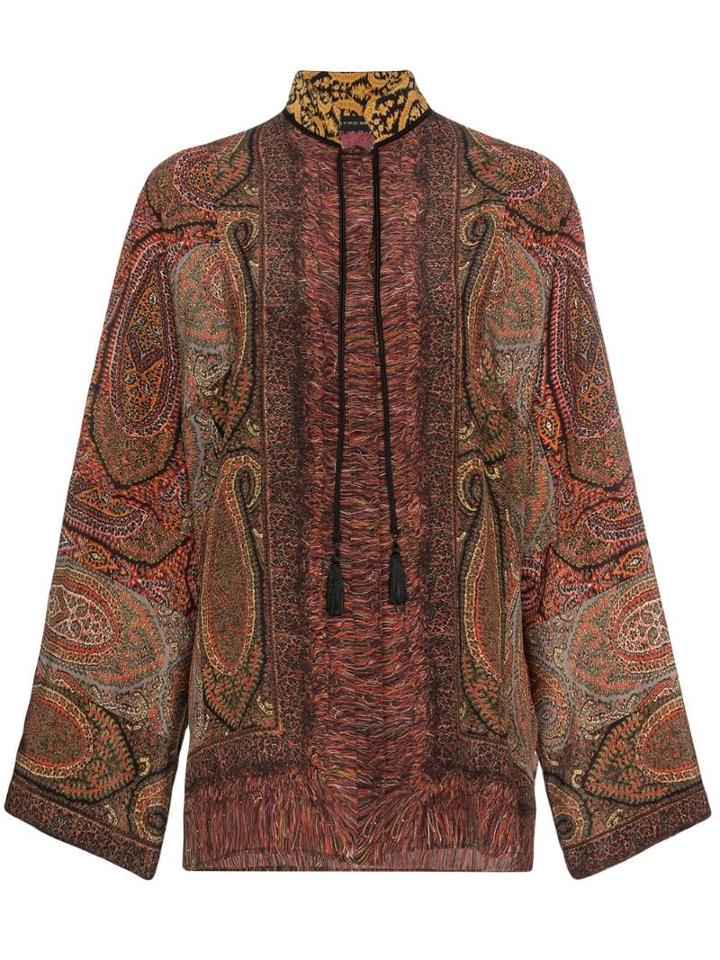 Etro Paisley Print Silk Blouse - 150 Multicolor