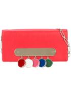 Edie Parker Embellished Clutch Bag - Red