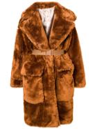 Nº21 Faux Fur Long Coat - Brown