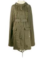 Miu Miu Hooded Military Cape - Green