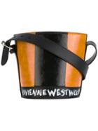 Vivienne Westwood - Drawstring Bucket Crossbody Bag - Women - Silk/calf Leather - One Size, Black, Silk/calf Leather