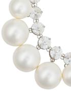 Miu Miu Silver And White Oversized Pearl Necklace