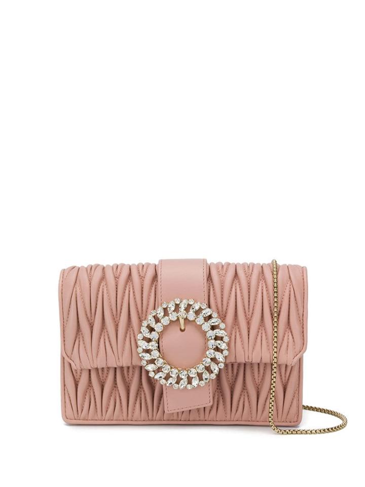 Miu Miu Matelassé Textured Mini Bag - Pink