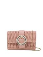 Miu Miu Matelassé Textured Mini Bag - Pink