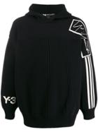 Y-3 Ribbed Knit Hoodie - Black