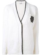Brunello Cucinelli V-neck Cardigan, Size: Large, Nude/neutrals, Polyamide/spandex/elastane/wool/swarovski Crystal