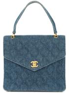 Chanel Pre-owned Denim Cc Handbag - Blue