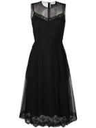 Simone Rocha Belted Waist Tulle Dress - Black