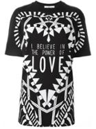 Givenchy I Believe In The Power Of Love T-shirt, Women's, Size: Large, Black, Cotton
