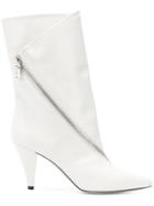 Givenchy Asymmetric Zipped Boots - White