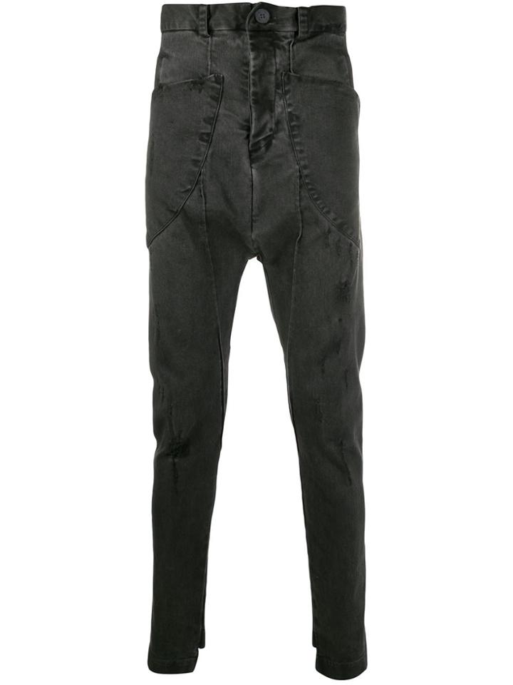 10sei0otto Slim-fit Dropped-crotch Jeans - Black