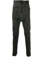 10sei0otto Slim-fit Dropped-crotch Jeans - Black