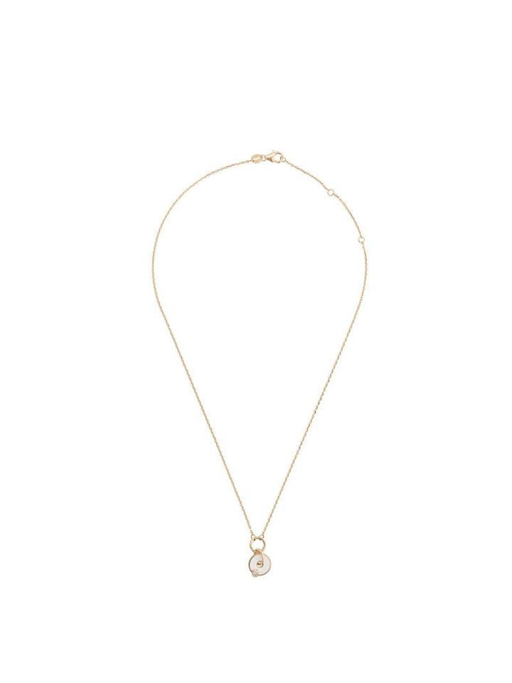 Foundrae 18kt Yellow Gold Diamond Disc Necklace