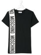 Moschino Kids Teen Branded T-shirt - Black