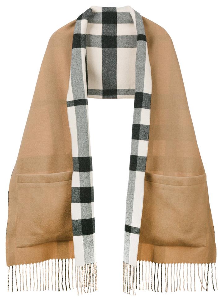 Burberry - Check Scarf - Women - Cashmere/merino - One Size, Women's, Brown, Cashmere/merino