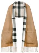 Burberry - Check Scarf - Women - Cashmere/merino - One Size, Women's, Brown, Cashmere/merino