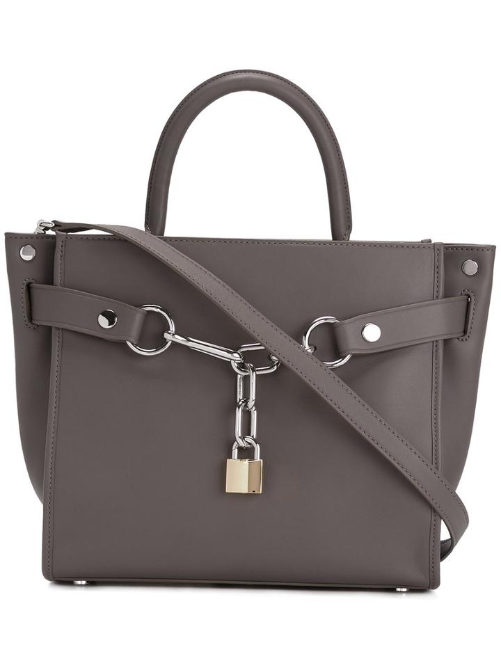 Alexander Wang Chain Detail Tote Bag, Women's, Grey, Leather
