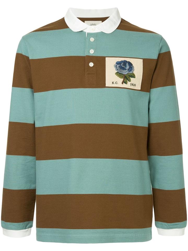 Kent & Curwen Rose Patch Striped Polo Shirt - Multicolour