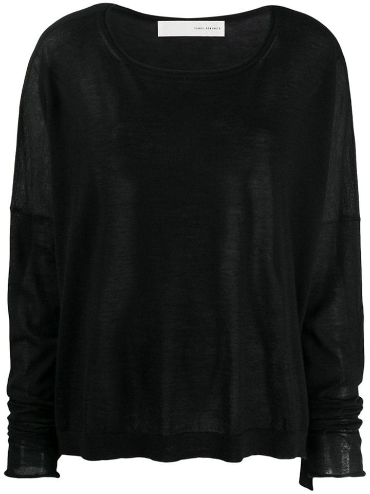 Isabel Benenato Fine Knit Jumper - Black