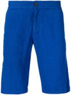 Z Zegna Deck Shorts, Men's, Size: Small, Blue, Linen/flax