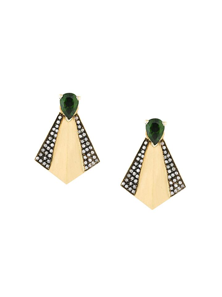 Ileana Makri Fan Stud Earrings - Metallic