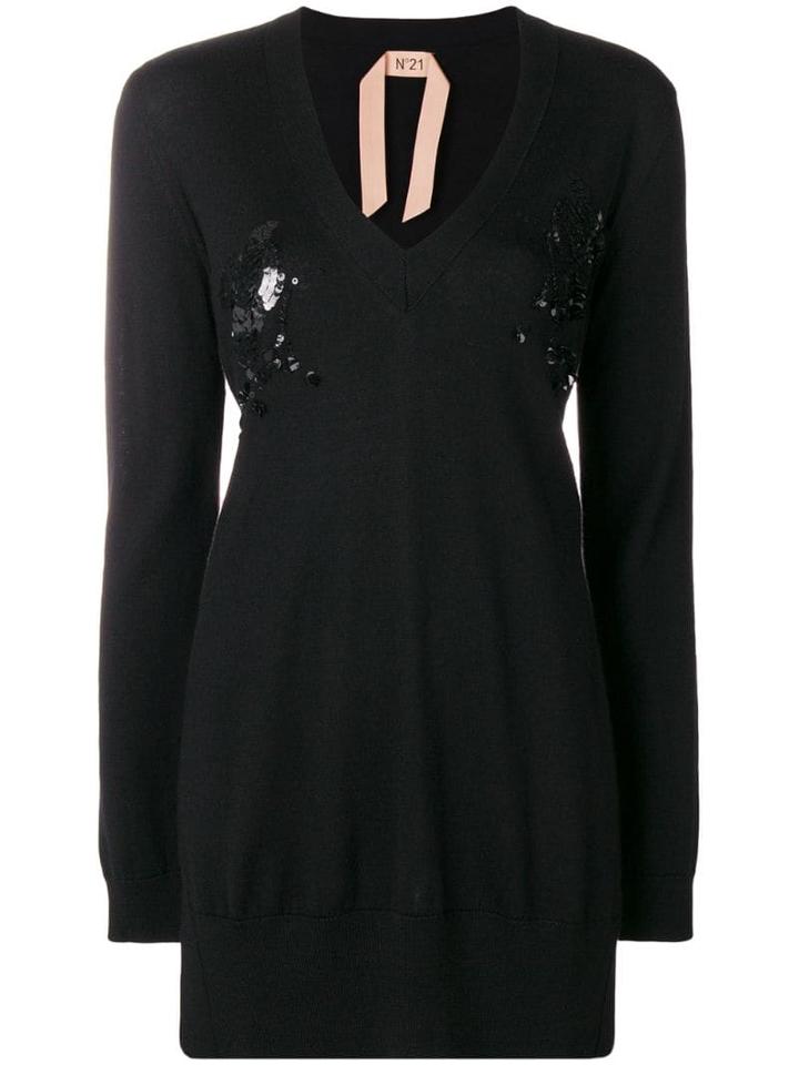 Nº21 V-neck Jumper - Black