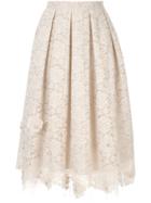 Onefifteen Pleated Lace Skirt - White