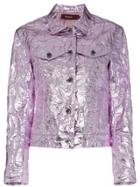 Sies Marjan Alby Laminated Crinkle Jacket - Pink