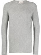 Ma'ry'ya Ribbed Knit Detail Sweater - Grey