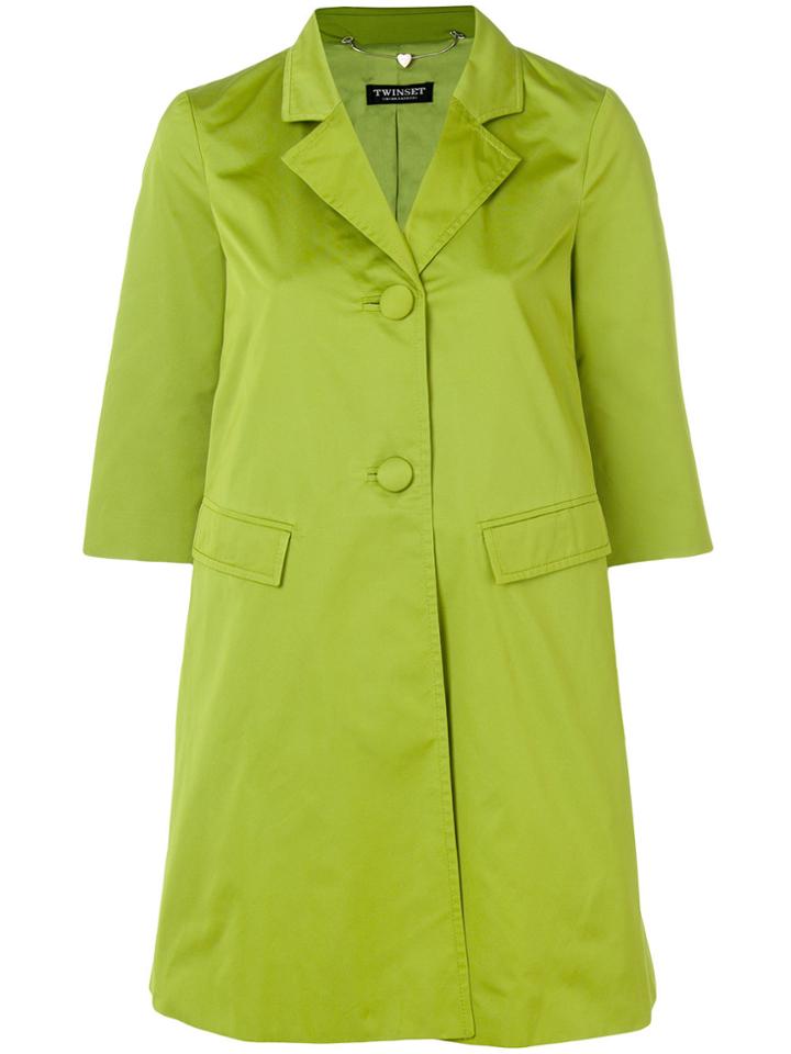 Twin-set Short Sleeve Coat - Green