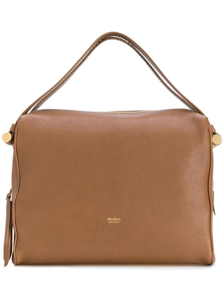 Max Mara Logo Tote Bag - Brown