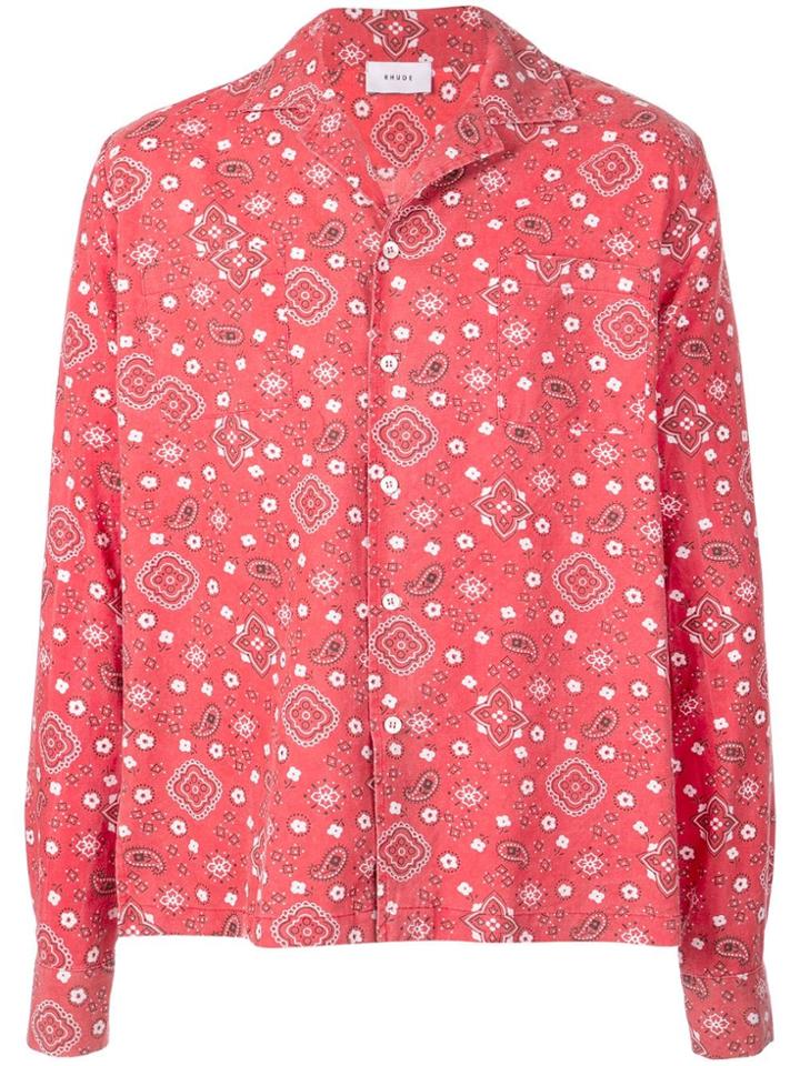 Rhude Bandana Print Shirt - Red